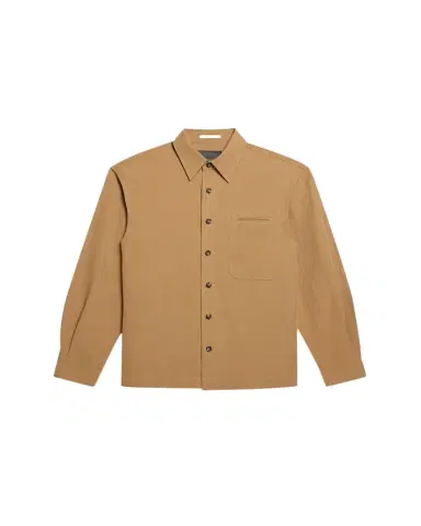 Helmut Lang Men's Sailor Slub Cotton and Linen Overshirt | Thumbnail 1 Helmut Lang Men's Sailor Slub Cotton and Linen Overshirt | Thumbnail 1