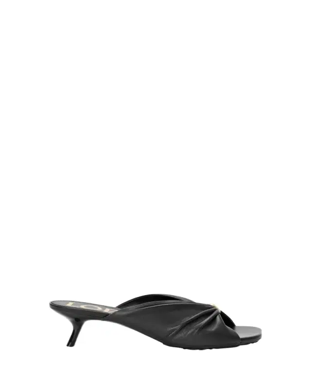 Loewe x Paula's Ibiza 45mm Pebble Soft Leather Slide Sandals