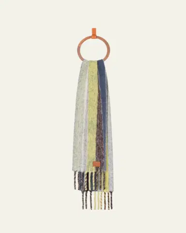 Loewe Alpaca Wool-Blend Jacquard Stripe Scarf | Thumbnail 3 Loewe Alpaca Wool-Blend Jacquard Stripe Scarf | Thumbnail 3