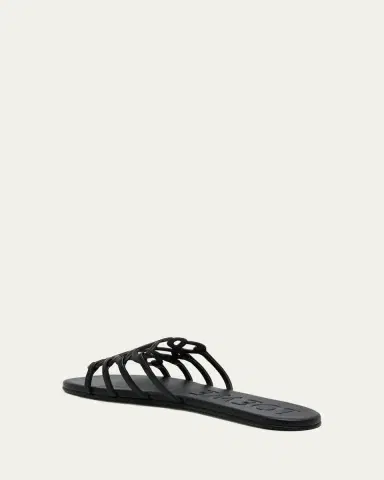 Loewe x Paula's Ibiza Petal Leather Anagram Slide Sandals | Thumbnail 4
