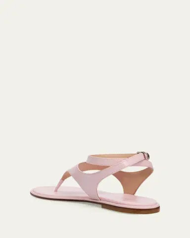 Stuart Weitzman Marley Nappa Leather Flat Thong Sandals | Thumbnail 4 Stuart Weitzman Marley Nappa Leather Flat Thong Sandals | Thumbnail 4