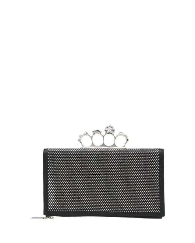 McQueen Punk Studded Flat Pouch Bag