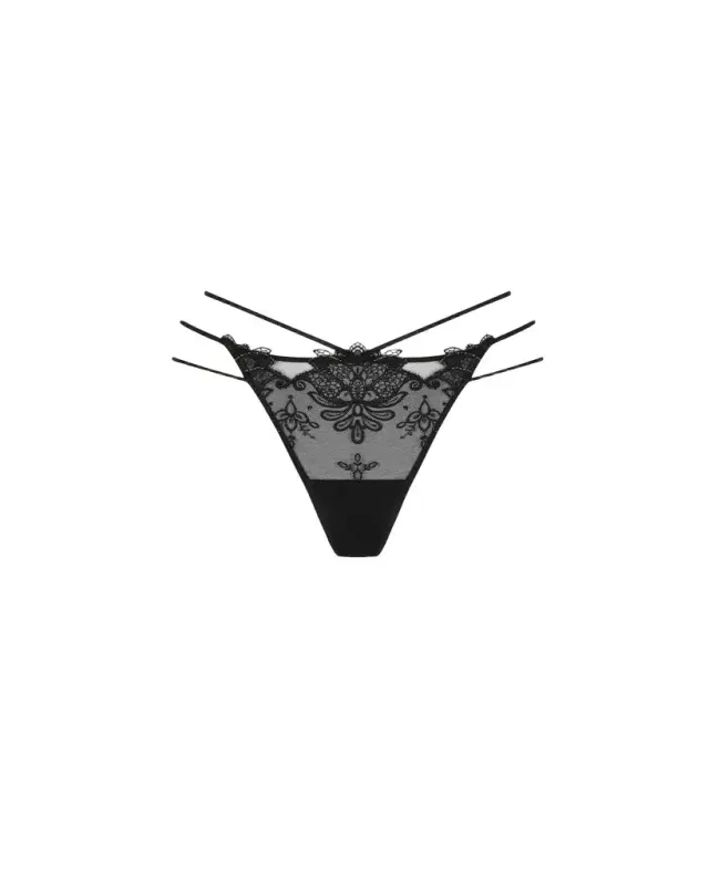 Diva Glamour Embroidered Tulle G-String