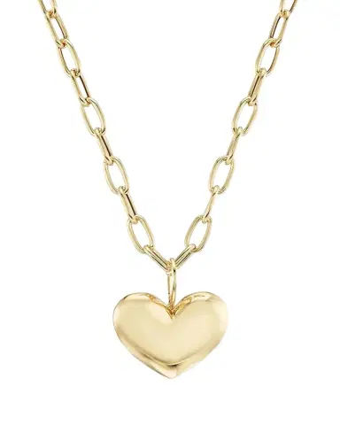 Brent Neale 18K Yellow Gold Mini Puff Heart Pendant Necklace | Thumbnail 1