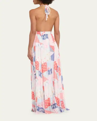 LoveShackFancy Fancy Patchwork Chiffon Maxi Dress | Thumbnail 3 LoveShackFancy Fancy Patchwork Chiffon Maxi Dress | Thumbnail 3