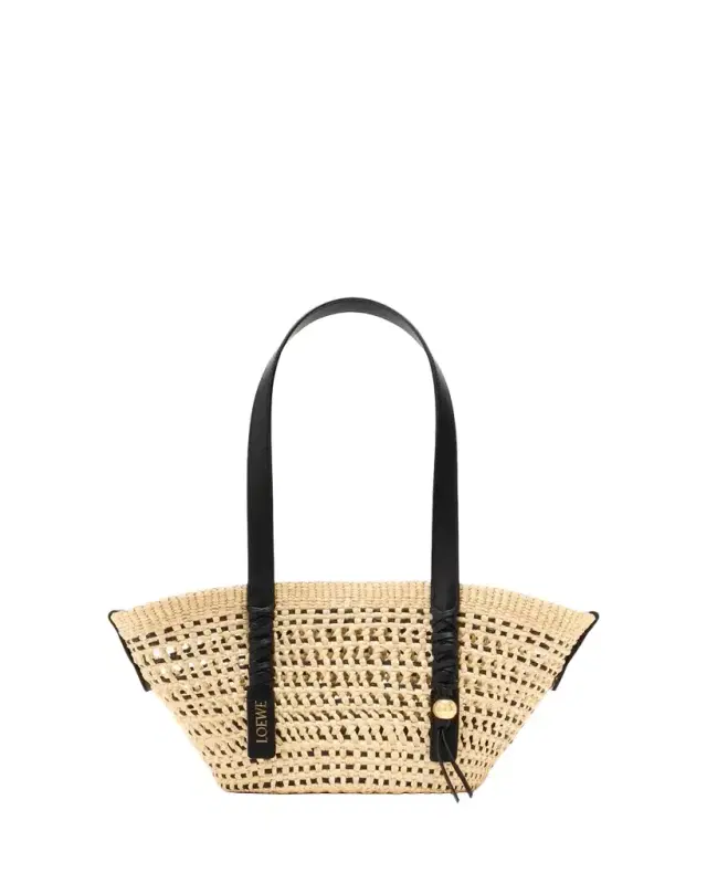 x Paula's Ibiza Braid Small Woven Basket Tote Bag
