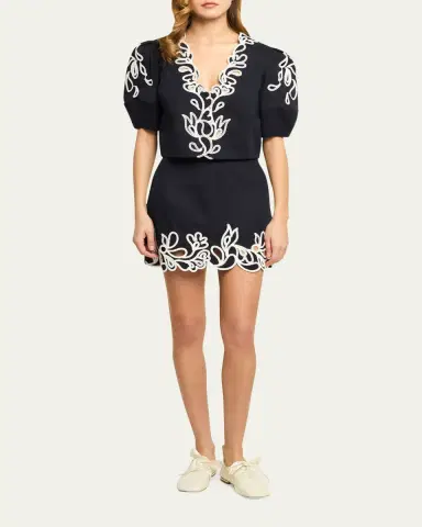 Cinq à Sept Bellara Embroidered Paisley Bloom Top | Thumbnail 2 Cinq à Sept Bellara Embroidered Paisley Bloom Top | Thumbnail 2
