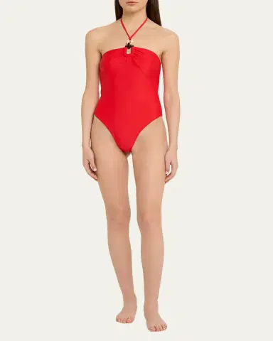 Ramy Brook Marjorie Ring Halter One-Piece Swimsuit | Thumbnail 5 Ramy Brook Marjorie Ring Halter One-Piece Swimsuit | Thumbnail 5