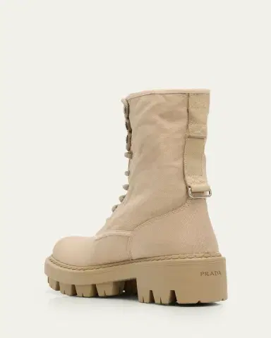 Prada Canvas Ankle Combat Boots | Thumbnail 4 Prada Canvas Ankle Combat Boots | Thumbnail 4