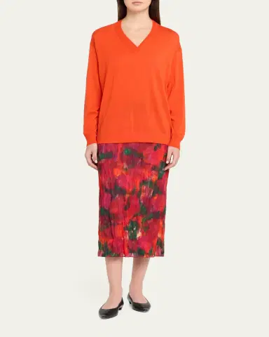 Lafayette 148 New York V-Neck Merino Wool Knit Sweater | Thumbnail 6 Lafayette 148 New York V-Neck Merino Wool Knit Sweater | Thumbnail 6