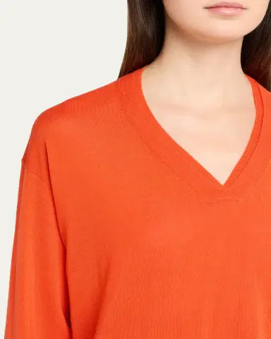 Lafayette 148 New York V-Neck Merino Wool Knit Sweater | Thumbnail 9 Lafayette 148 New York V-Neck Merino Wool Knit Sweater | Thumbnail 9
