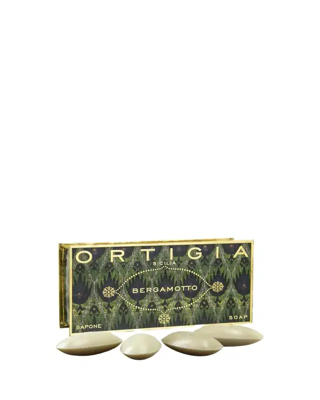 ORTIGIA Bergamot Olive Oil Soap Box, 4 x 1.4 oz.