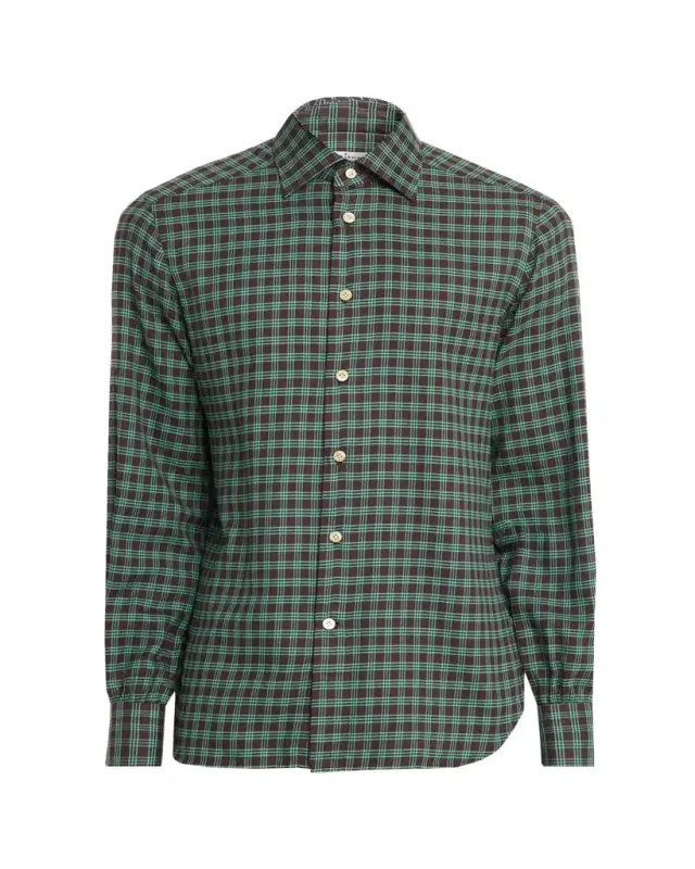 Men's Cotton Plaid Classic Fit Sport Shirt