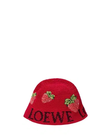 Loewe Strawberry Bucket Hat in Cotton | Thumbnail 1