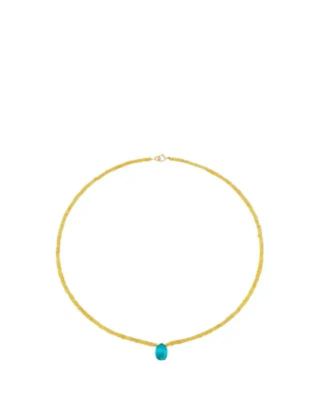 JIA JIA Arizona 14K Yellow Sapphire and Apatite Necklace