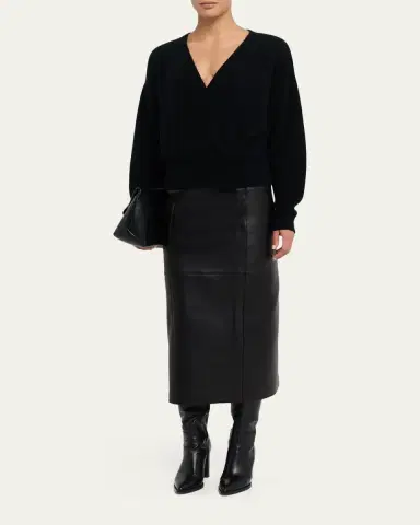 A.L.C. Marta Leather Midi Skirt | Thumbnail 2