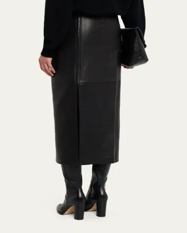 A.L.C. Marta Leather Midi Skirt | Thumbnail 3