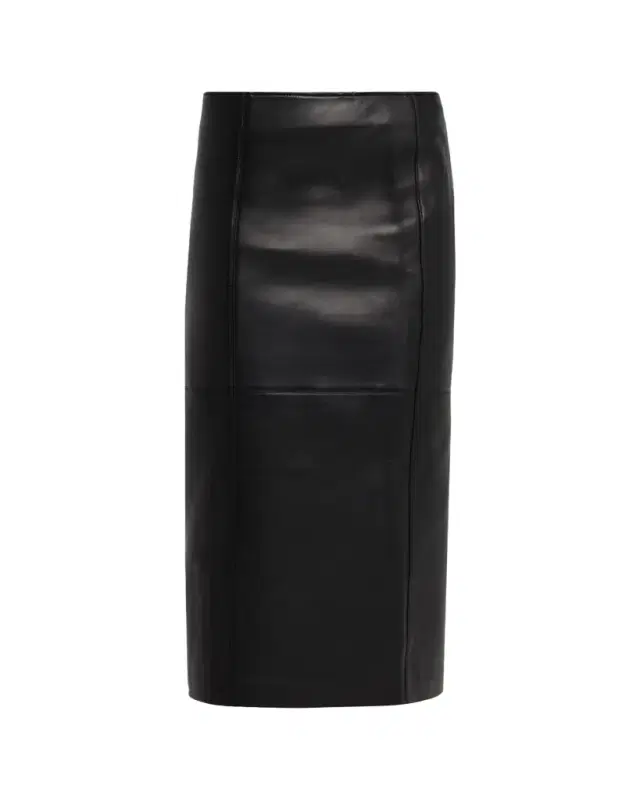 Marta Leather Midi Skirt