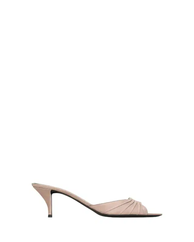 Saint Laurent 75mm Corvara YSL Leather Mule Pumps