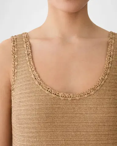 Lafayette 148 New York Raffia-Effect Jersey Shift Dress | Thumbnail 5