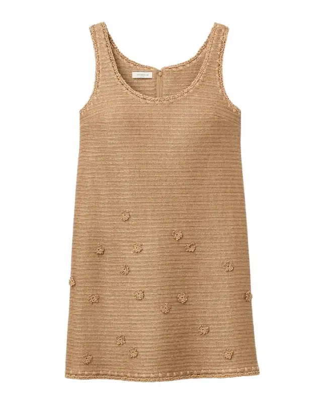 Lafayette 148 New York Raffia-Effect Jersey Shift Dress
