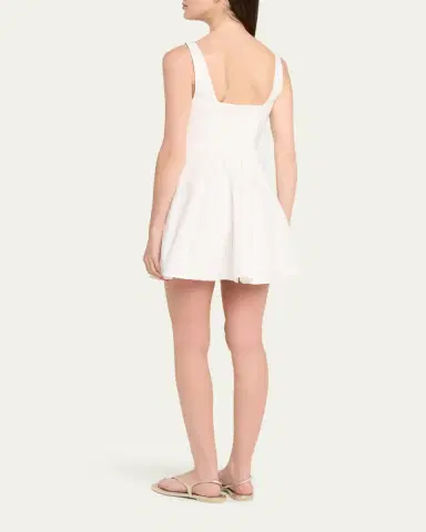 LoveShackFancy Nabi Linen Mini Dress | Thumbnail 3