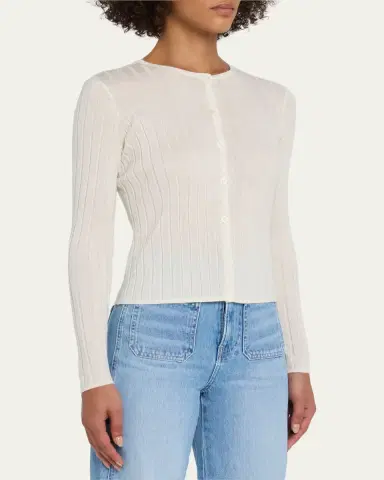 Frame The Silk Cashmere Cardigan | Thumbnail 4 Frame The Silk Cashmere Cardigan | Thumbnail 4