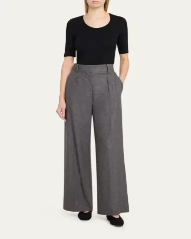 MAJESTIC FILATURES Elbow-Sleeve Scoop-Neck Shirt | Thumbnail 2
