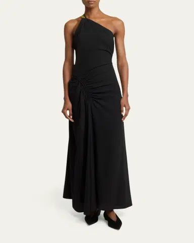 Proenza Schouler Sirena Ruched One-Shoulder Dress | Thumbnail 2 Proenza Schouler Sirena Ruched One-Shoulder Dress | Thumbnail 2