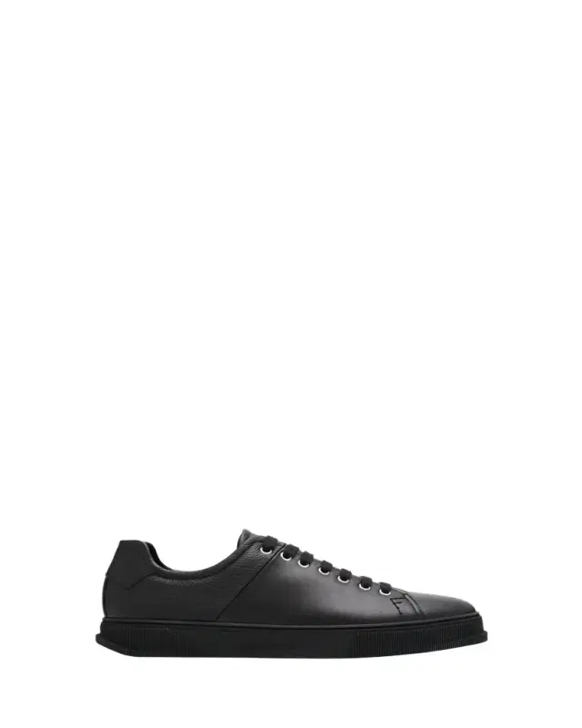 Ferragamo Men's Clayton Mixed Leather Low-Top Sneakers