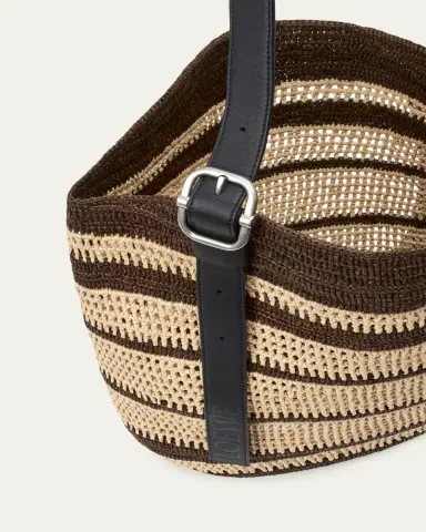Loewe x Paula's Ibiza Loop Striped Raffia Basket Tote Bag | Thumbnail 3 Loewe x Paula's Ibiza Loop Striped Raffia Basket Tote Bag | Thumbnail 3