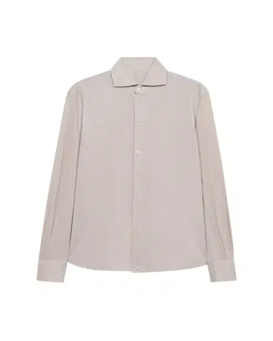 Baldassari Men's Silk and Cotton Pique Button-Down Shirt | Thumbnail 1