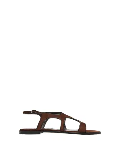 Manolo Blahnik Rufina Leather-Trimmed Suede Sandals | Thumbnail 1