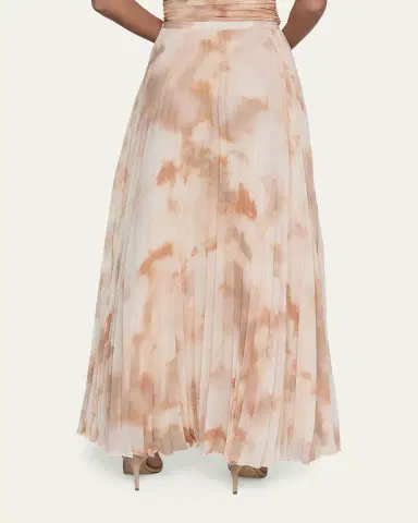 L'Agence Torin Pleated Chiffon Maxi Skirt | Thumbnail 3 L'Agence Torin Pleated Chiffon Maxi Skirt | Thumbnail 3
