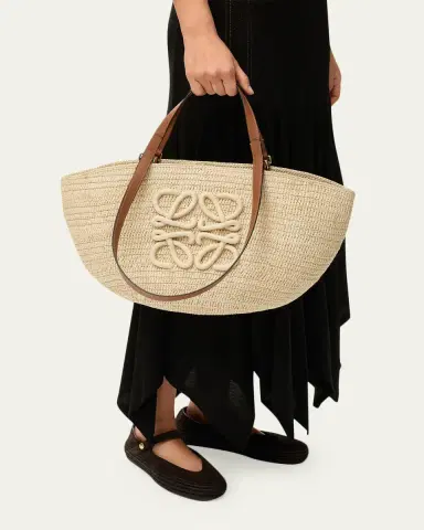Loewe x Paula's Ibiza Extra Large Eclipse Basket Bag in Raffia and Calfskin | Thumbnail 2 Loewe x Paula's Ibiza Extra Large Eclipse Basket Bag in Raffia and Calfskin | Thumbnail 2