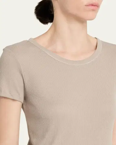 MAJESTIC FILATURES Lyocell Cotton Baby Rib Knit T-Shirt | Thumbnail 5 MAJESTIC FILATURES Lyocell Cotton Baby Rib Knit T-Shirt | Thumbnail 5