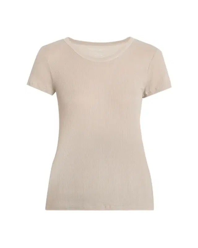 Lyocell Cotton Baby Rib Knit T-Shirt