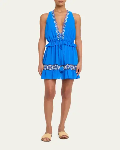 Ramy Brook Gwendolyn Embroidered Coverup Mini Dress | Thumbnail 2