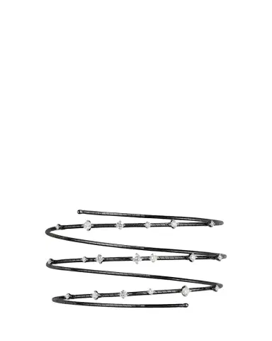 MATTIA CIELO 18K Black Gold Diamond 3 Row Wrap Bracelet | Thumbnail 1 MATTIA CIELO 18K Black Gold Diamond 3 Row Wrap Bracelet | Thumbnail 1