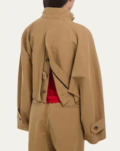 Helmut Lang Cropped Trench Jacket | Thumbnail 3 Helmut Lang Cropped Trench Jacket | Thumbnail 3