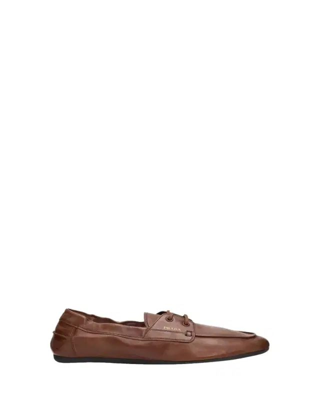 Prada Leather Driver Loafers