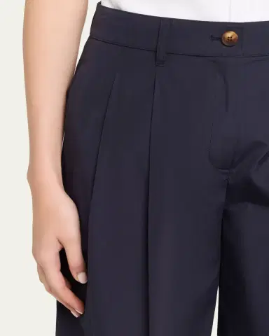 Lafayette 148 New York Park Wide-Leg Organic Cotton Poplin Pants | Thumbnail 5 Lafayette 148 New York Park Wide-Leg Organic Cotton Poplin Pants | Thumbnail 5