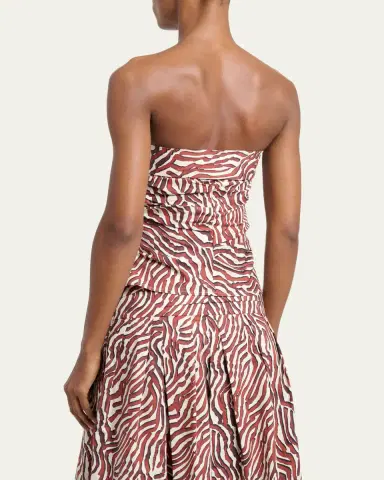 Proenza Schouler White Label Maisy Strapless Ruched Top in Poplin | Thumbnail 8 Proenza Schouler White Label Maisy Strapless Ruched Top in Poplin | Thumbnail 8