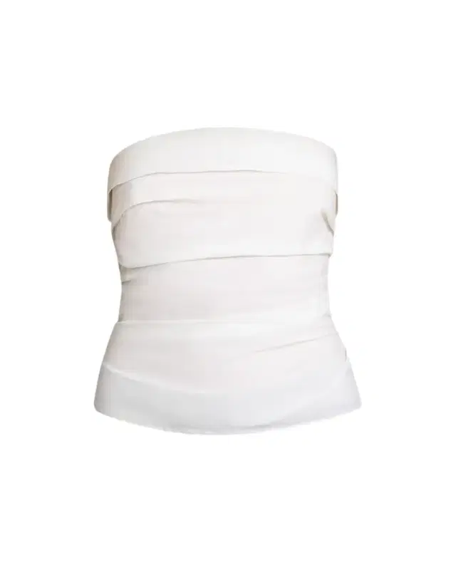 Maisy Strapless Ruched Top in Poplin