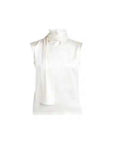 Bottega Veneta Scarf-Neck Satin Sleeveless Top | Thumbnail 1 Bottega Veneta Scarf-Neck Satin Sleeveless Top | Thumbnail 1