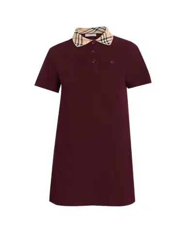 Burberry Check Collar Cotton Polo Mini Dress | Thumbnail 1 Burberry Check Collar Cotton Polo Mini Dress | Thumbnail 1