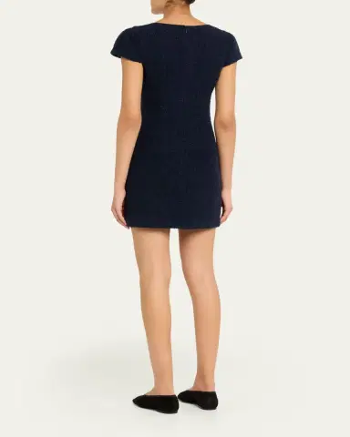 Self-Portrait Textured Boucle Mini Dress | Thumbnail 3