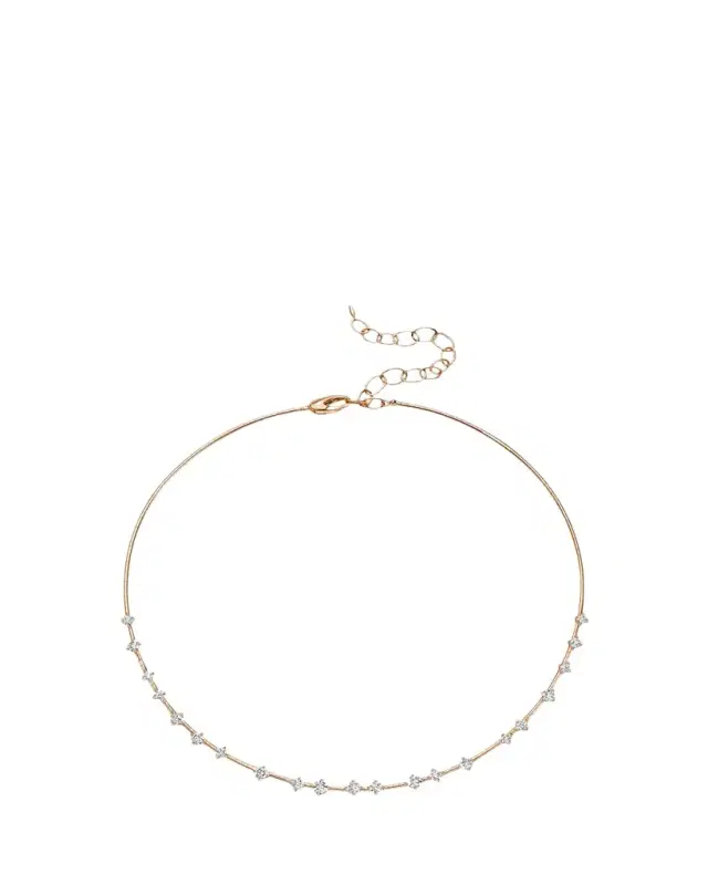 Mattia Cielo 18K Rose Gold Diamond Flex Collar