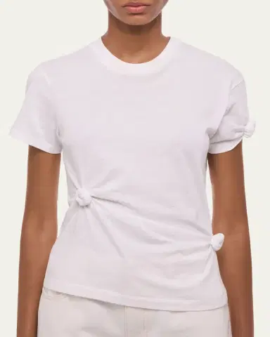 Helmut Lang Asymmetric Knotted Baby Tee | Thumbnail 5