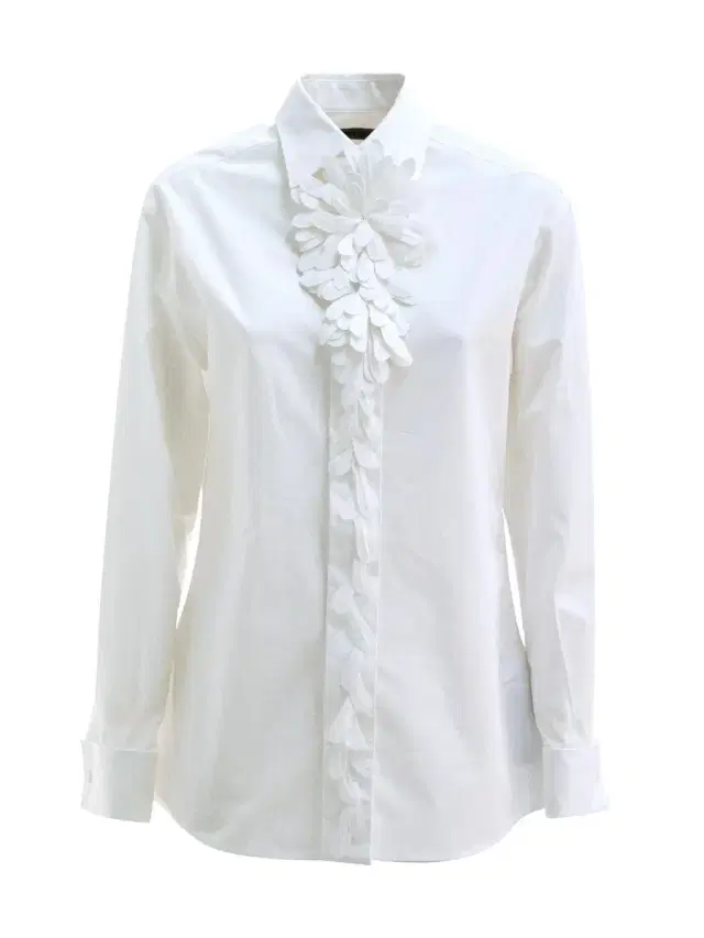 Flower Collar Cotton Shirt